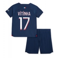 Dres Paris Saint-Germain Vitinha Ferreira #17 Domáci pre deti 2023-24 Krátky Rukáv (+ trenírky)